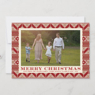 Fair Isle Knissions Sweater Mönster jul Kort