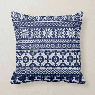 Fair Isle Sticka Sweater Pillow Kudde