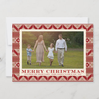 Fair Isle-stickat tröjmönster jul Kort