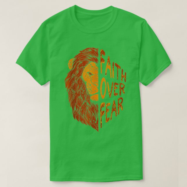 Fair Over Fear Christian Lion Judah Faith Christia T Shirt (Design framsida)