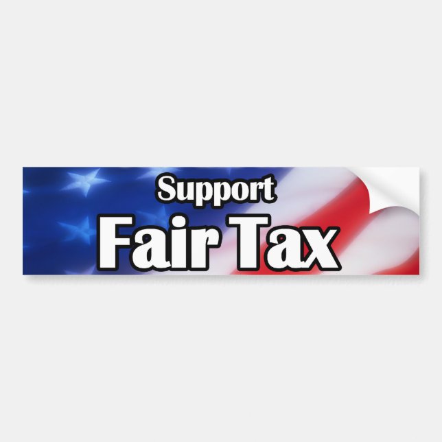 Fair Tax Bumper Sticker Bildekal (Framsidan)