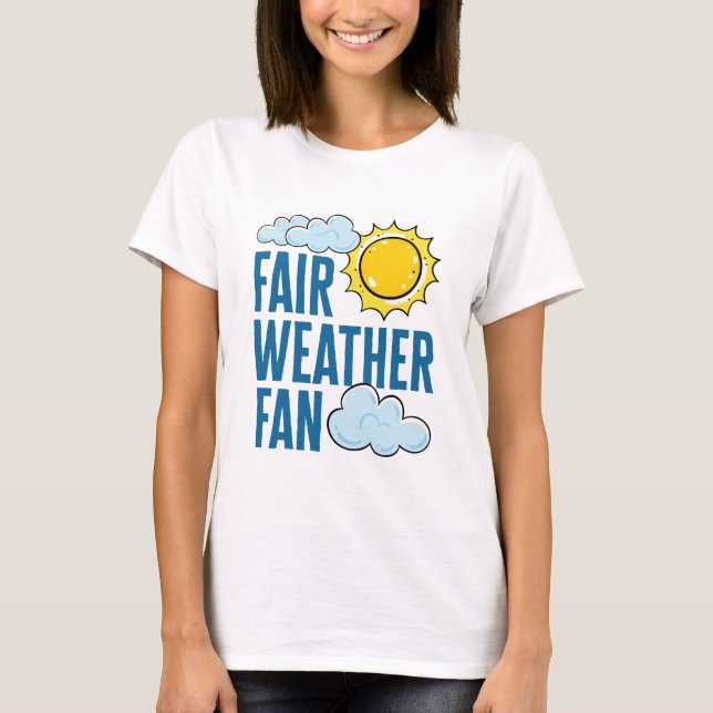 Fair Weather Fläkt Meteorolog Weatherman T Shirt (Framsida)