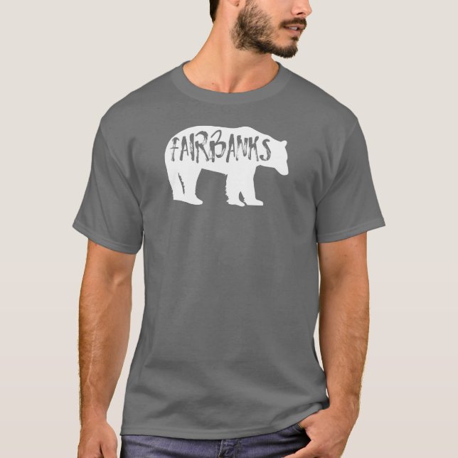 Fairbanks Alaska Bear T Shirt (Framsida)