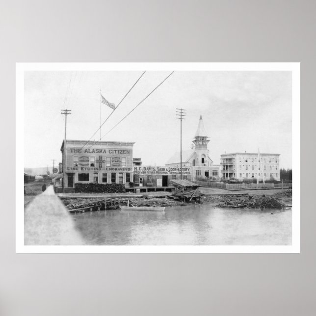 Fairbanks Alaska Citizen 1910 Poster (Framsidan)