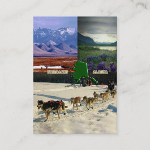 Fairbanks, Alaska Collage Visitkort
