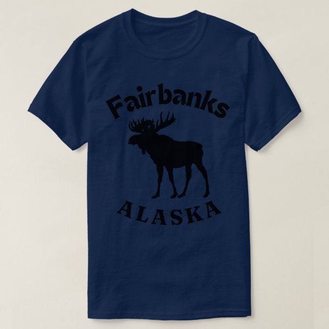 Fairbanks Alaska Moose TShirt T Shirt (Design framsida)