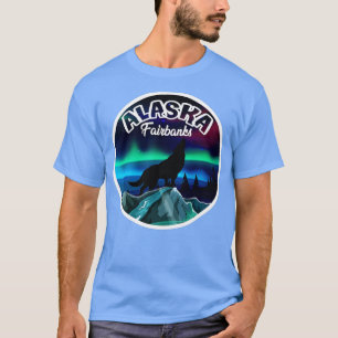 Fairbanks Alaska Northern Ljus Varg TShirt T Shirt