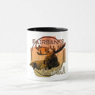 Fairbanks Alaska orange moose mugg