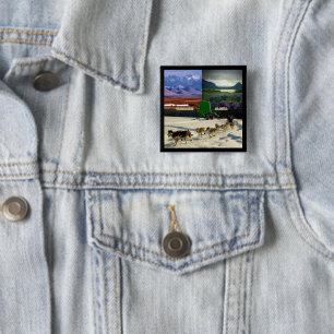Fairbanks Alaska Photo Collage Pinback Knapp