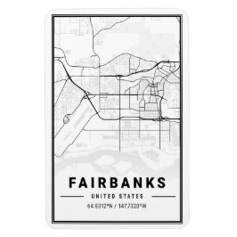 Fairbanks Alaska USA City Travel City Karta Magnet
