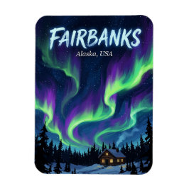 Fairbanks Alaska vykort Magnet