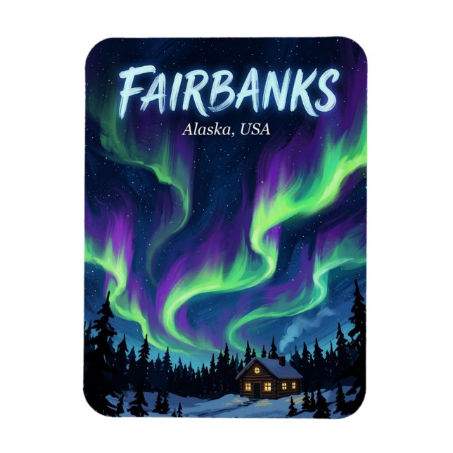 Fairbanks Alaska vykort Magnet (Vertikal)
