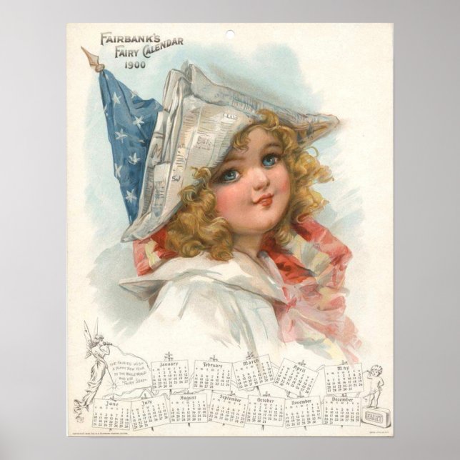 Fairbanks Fairy Calendar 1900 Poster (Framsidan)