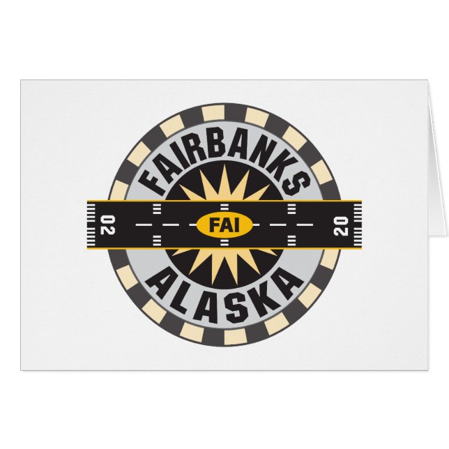 Fairbanks flygplats för AK FAI Hälsningskort (Framsidan Horizontal)