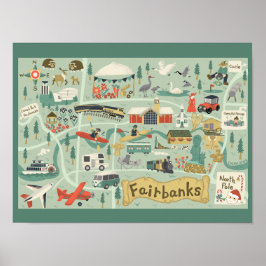 Fairbanks Karta Poster