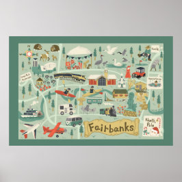 Fairbanks Karta Poster