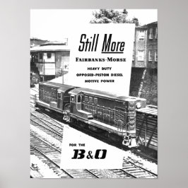 Fairbanks Morse Diesel Locomotives 1957 Poster