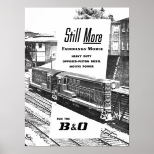 Fairbanks Morse Diesel Locomotives 1957 Poster