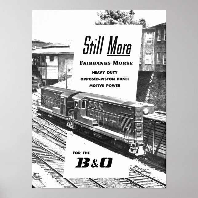 Fairbanks Morse Diesel Locomotives 1957 Poster (Framsidan)