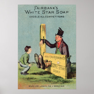Fairbanks White Star Soap Ad Poster