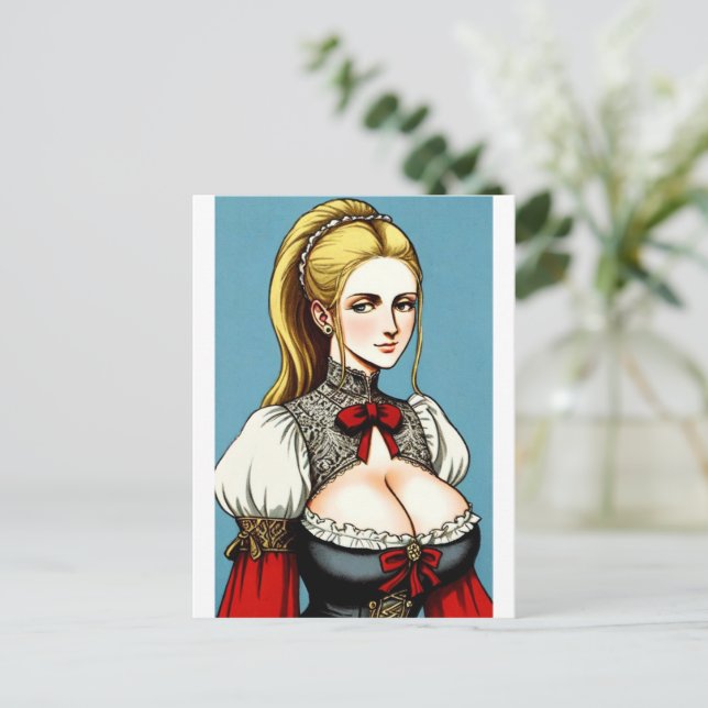 Faire Maiden 11 Vykort (Stående Fram)