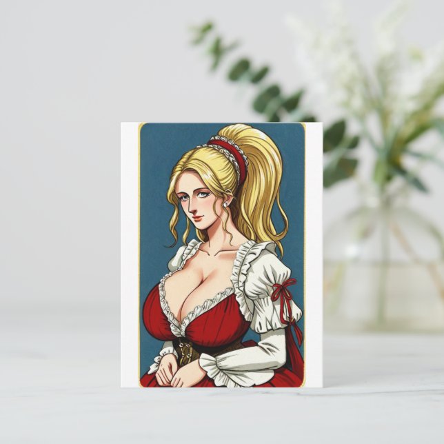 Faire Maiden 6 Vykort (Stående Fram)