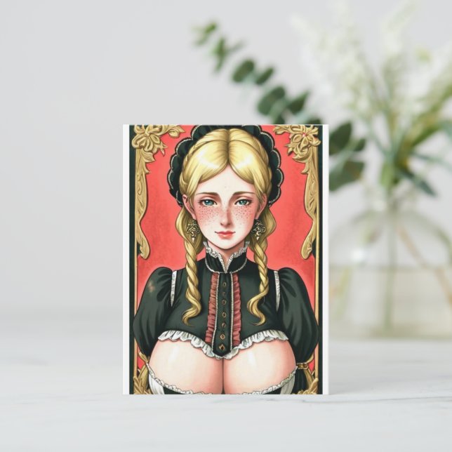 Faire Maiden 7 Vykort (Stående Fram)