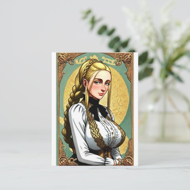 Faire Maiden 8 Vykort (Stående Fram)