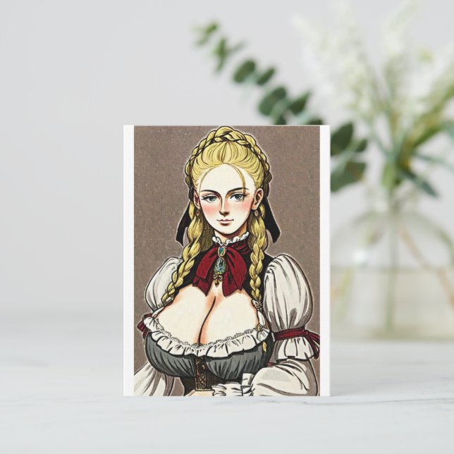 Faire Maiden 9 Vykort (Stående Fram)