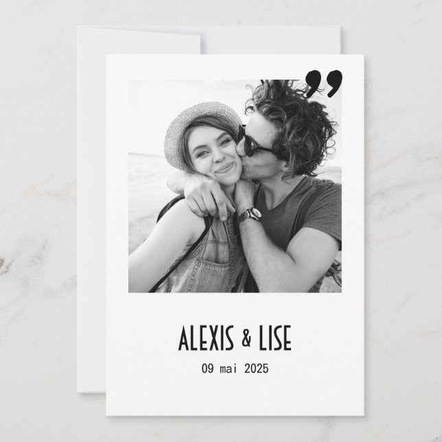 Faire-Part de mariage Apostrophe Inbjudningar (Framsida)