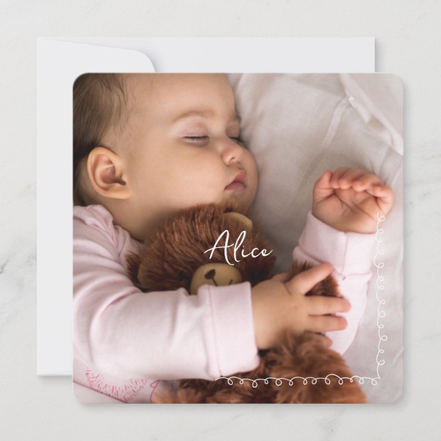 Faire-Part de naissance Alice Spara Datumet (Framsida)