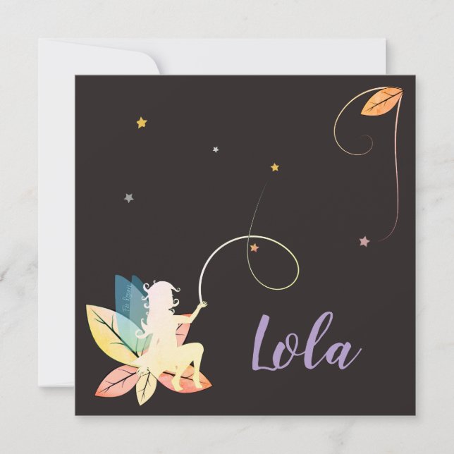 Faire-part de naissance fée de l'automne (Framsida)