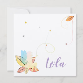 Faire-part de naissance fée de l'automne inbjudningar