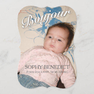 Faire-part de naissance - Fille Meddelande