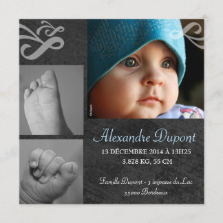 Faire-part de naissance Garçon Meddelande