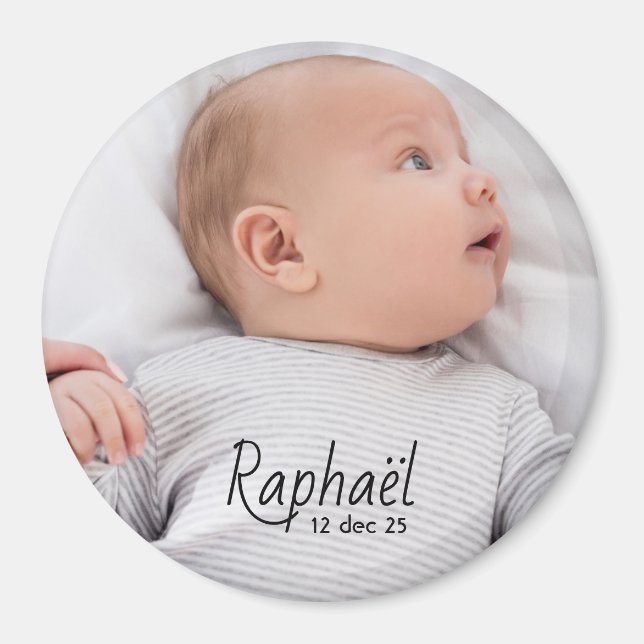 Faire-Part de naissance magnet Raphaël (Framsidan)
