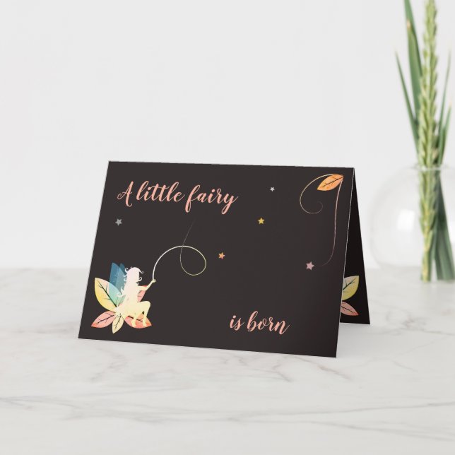 Faire-part de naissance petite fée inbjudan (Framsida)