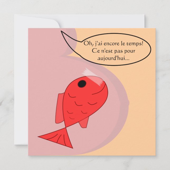 Faire-part de naissance "poisson d'avril" meddelande (Framsida)