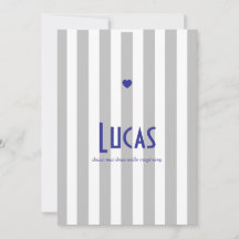 Faire part de naissance Riviera Gris Bleu