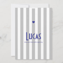 Faire part de naissance Riviera Gris Bleu Spara Datumet