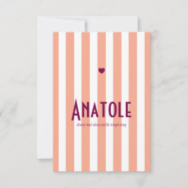 Faire part de naissance Riviera Pêche et prune Spara Datumet