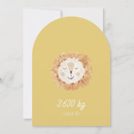 Faire part de naissance simple Petit Lion Inbjudningar