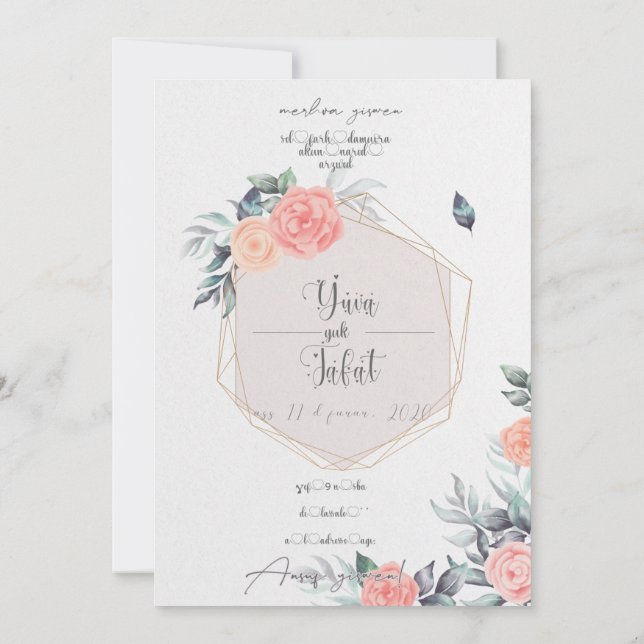 Faire part mariage en kabyle! inbjudningar (Baksida)