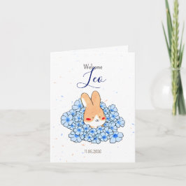 Faire-part naissance lapin photo Florals Meddelande