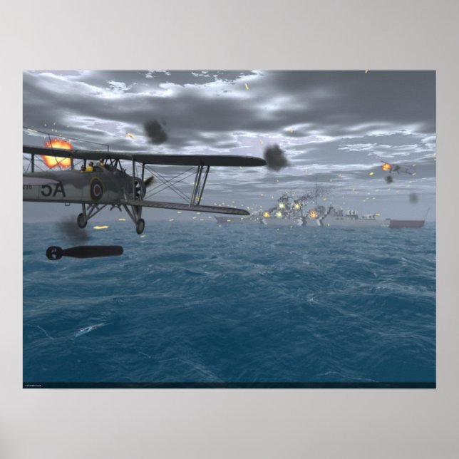 Fairey Swordfish - Sink of Bismarck Poster (Framsidan)