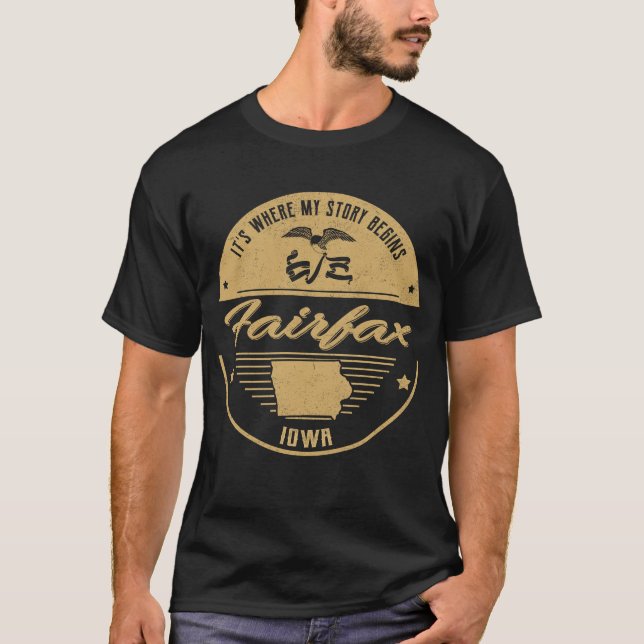 Fairfax Iowa Det är där min berättelse börjar T Shirt (Framsida)