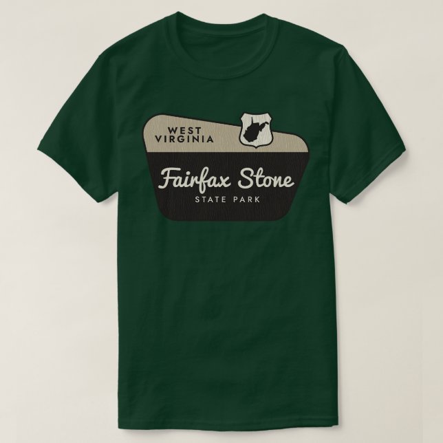 Fairfax Stone State Park Väster Virginia Welcome S T Shirt (Design framsida)