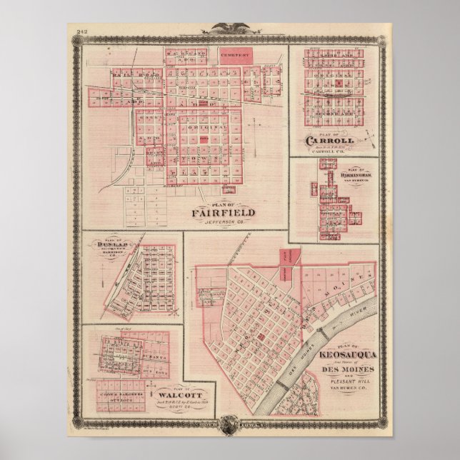 Fairfield, Carroll, Birmingham, Dunlap Poster (Framsidan)