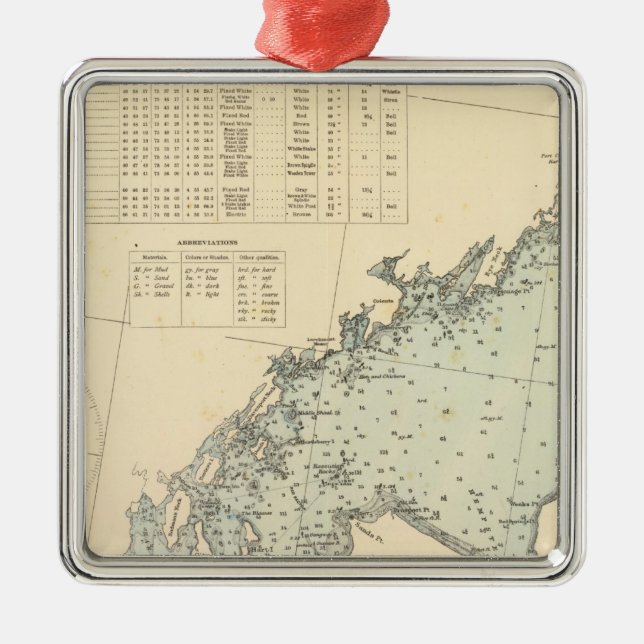 Fairfield County Connecticut, Long Island NY Julgransprydnad Metall (Framsidan)