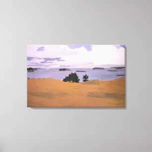 Fairfield Porter - PENOBSCOT BAY WITH GULT FÄLT Canvastryck